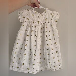 Charming White Floral Kids Dress
